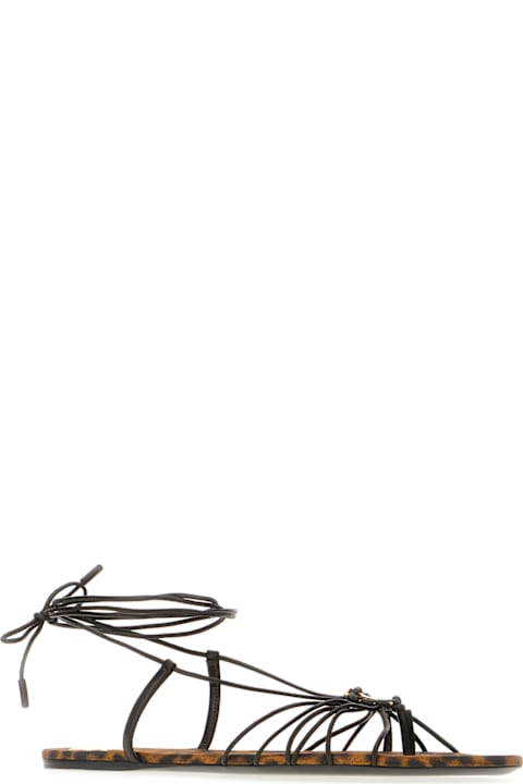 Saint Laurent Sandals for Women Saint Laurent Black Leather Sandals