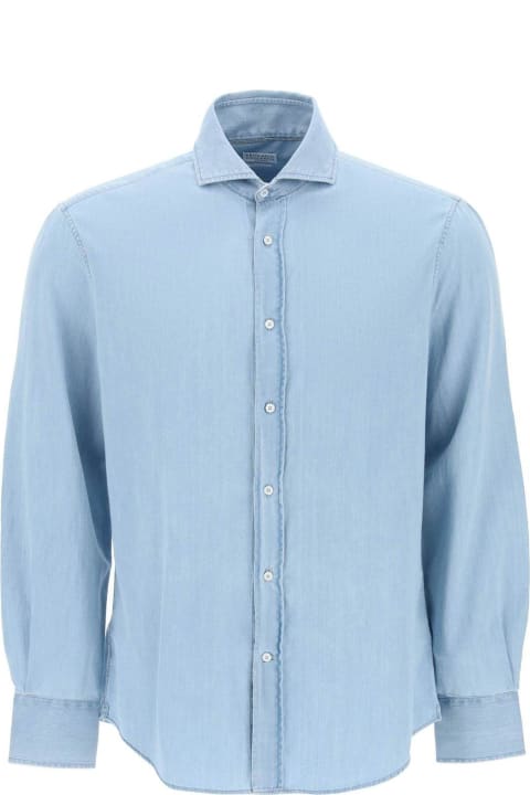 Brunello Cucinelli Shirts for Men Brunello Cucinelli Buttoned Long-sleeved Shirt