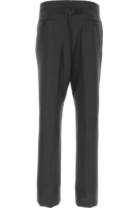 Thom Browne Pants for Men Thom Browne Graphite Wool Pant