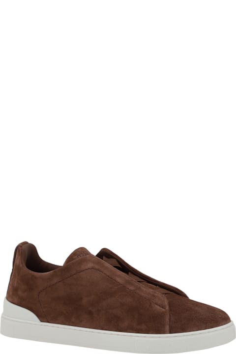Zegna Sneakers for Men Zegna Suede Leather Sneakers