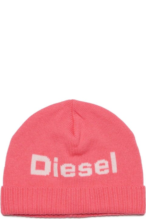 Diesel Accessories & Gifts for Boys Diesel Fcosel-ski Logo Intarsia-knit Beanie