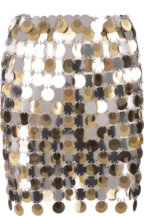 Paco Rabanne for Women Paco Rabanne Gold And Silver Sparkling Short Skirt