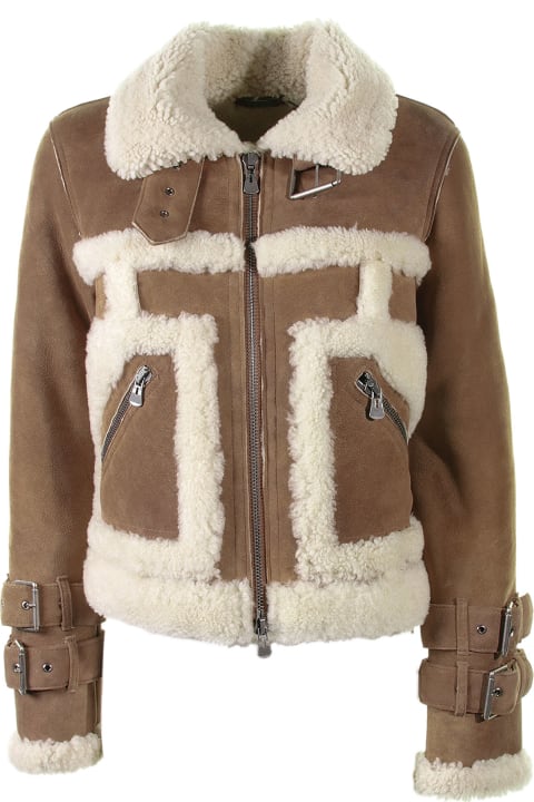 Doll Sheepskin Jacket With Zip