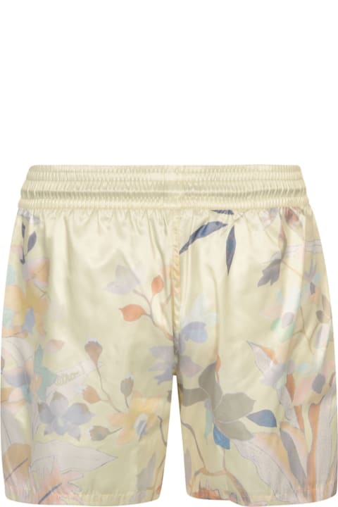 Etro for Men Etro Drawstring Waist Floral Shorts