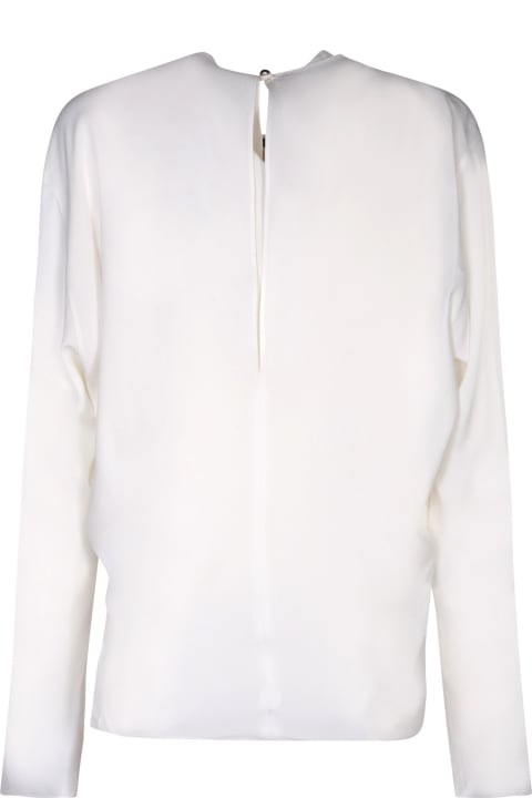 Paco Rabanne Topwear for Women Paco Rabanne Paco Rabanne White Crepe Blouse With Detail
