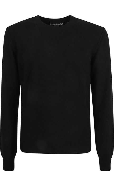 Dolce & Gabbana Clothing for Men Dolce & Gabbana Rib Knit Plain Sweater