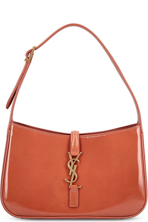 Homeware Saint Laurent Le 5 à Logo Plaque Shoulder Bag