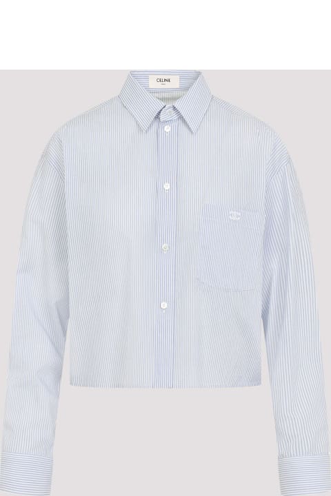 Celine Cropped Triomphe Cropped Shirt