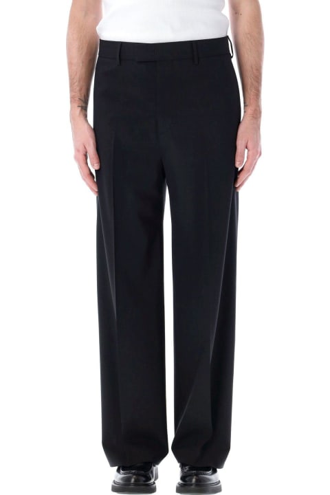 MSGM for Men MSGM Straight-leg Pleated-detail Tailored Trousers