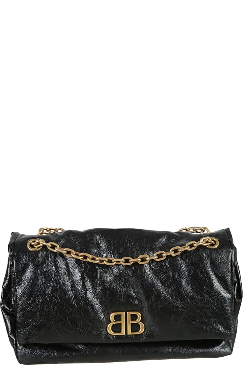 【送料&関税込】Balenciaga Medium Monk Shoulder Bag Balenciaga Medium Monaco Shoulder Bag | Black | FARFETCH