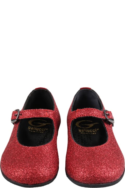 Gallucci Shoes for Girls Gallucci Red Ballet Flats For Girl