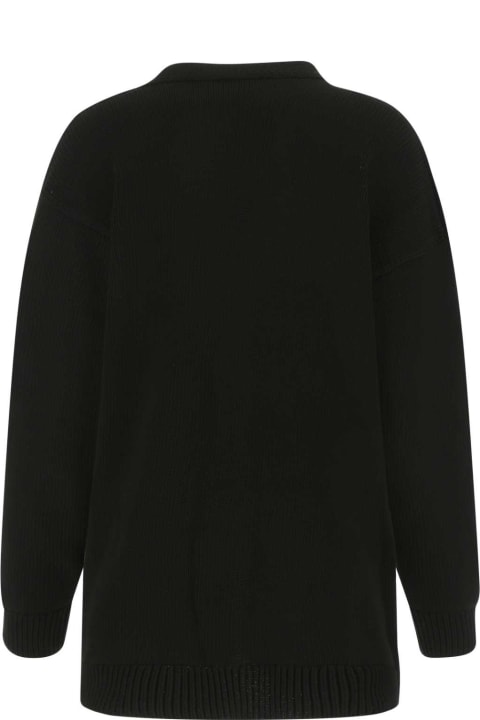 Ann Demeulemeester Sweaters for Women Ann Demeulemeester Black Cotton Oversize Ada Cardigan