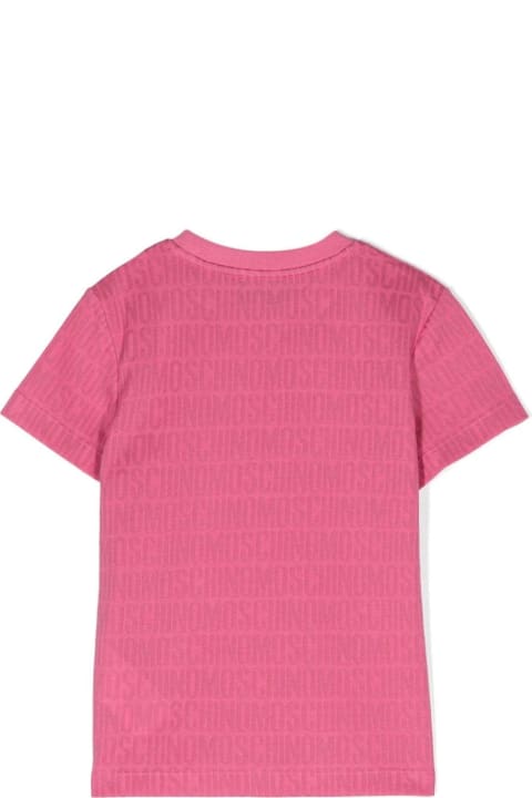 Sale for Kids Moschino Pink T-shirt With All-over Logo