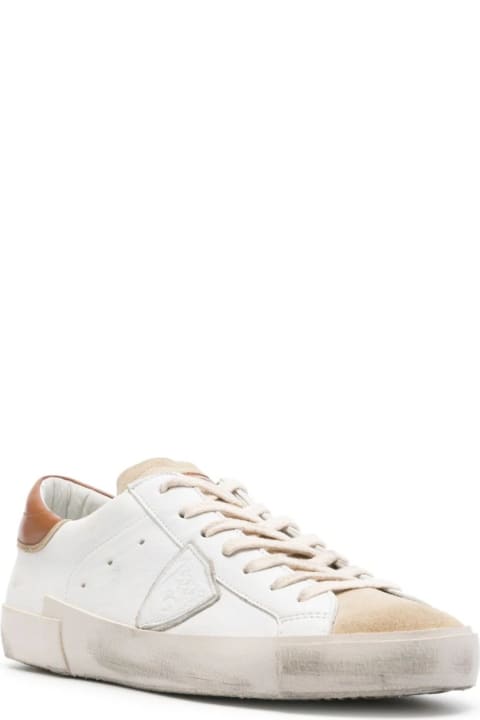 Philippe Model for Kids Philippe Model Prsx Low Sneakers - White And Brown