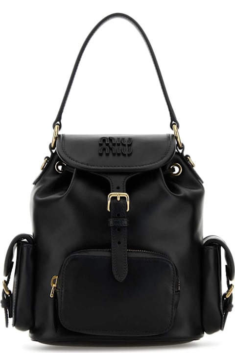 Fashion for Women Miu Miu Black Leather Backpack