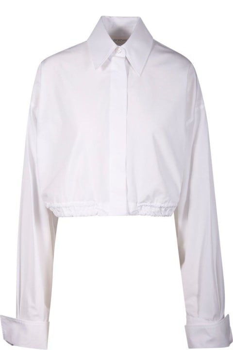 SportMax Topwear for Women SportMax Buttoned Long-sleeved Cropped Shirt