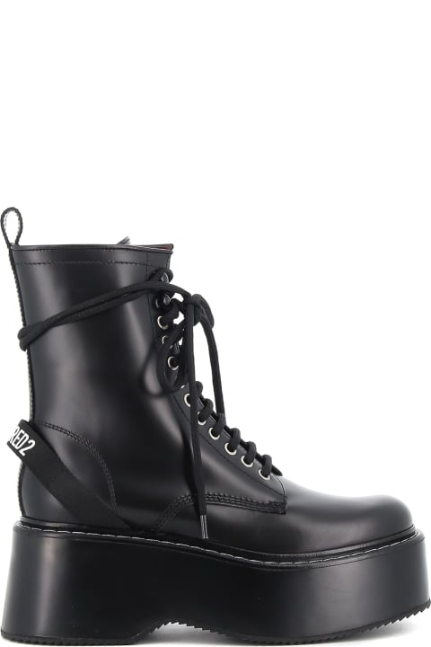 Dsquared2 Boots for Women Dsquared2 Lace Up Leather Boots