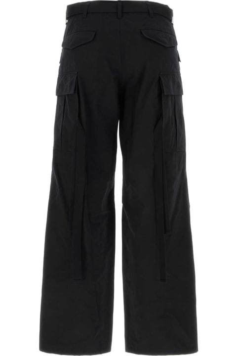 Sacai Pants for Men Sacai Black Cotton And Nylon Cargo Pant