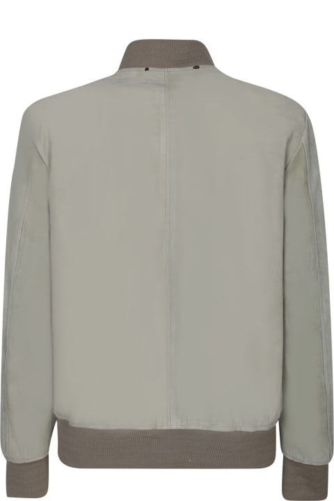 Paul Smith Coats & Jackets for Men Paul Smith Regular Fit Sage Green Bomber Jacket