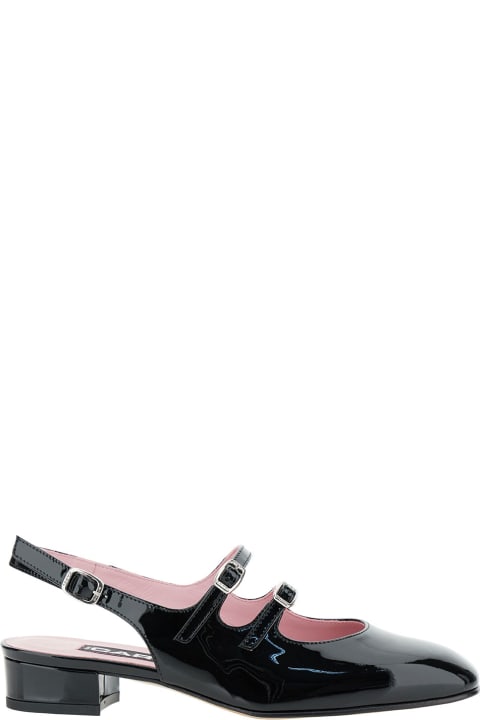 Carel Shoes for Women Carel Black Slingback Mary Janes With Block Heel In Patent Leather Woman