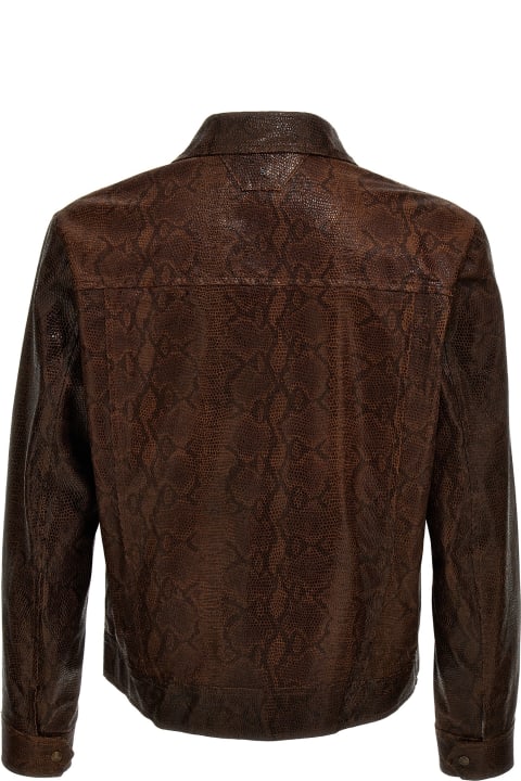 Salvatore Santoro Coats & Jackets for Men Salvatore Santoro Reptile Print Jacket