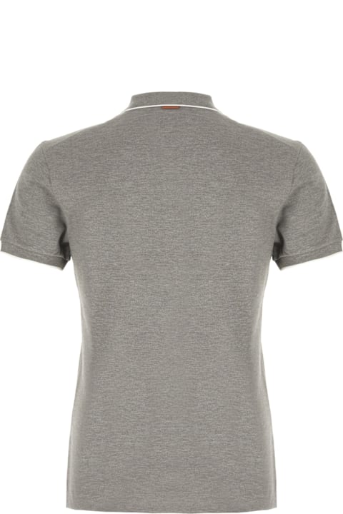 Zegna for Men Zegna Grey Piquet Polo Shirt