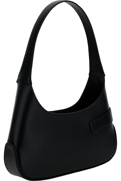 Ferragamo for Women Ferragamo Black Hobo Shoulder Bag With Asymmetric Pocket And Gancini Buckle In Leather Woman