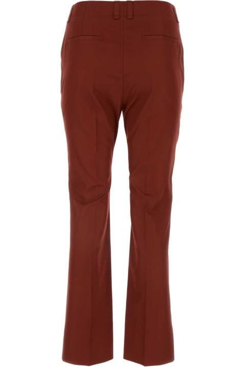 Clothing for Women Saint Laurent Tiziano Red Cotton Pant