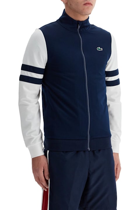 Lacoste Fleeces & Tracksuits for Men Lacoste Full Zip Sweatshirt With Contrasting Sleeves