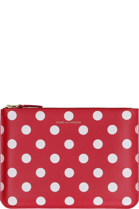 Homeware Comme des Garçons Wallet Logo Detail Flat Leather Pouch