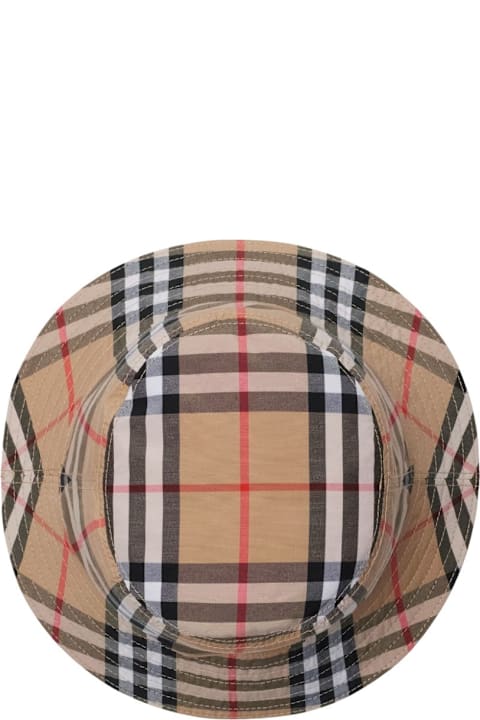 Burberry Kids Checked Bucket Hat