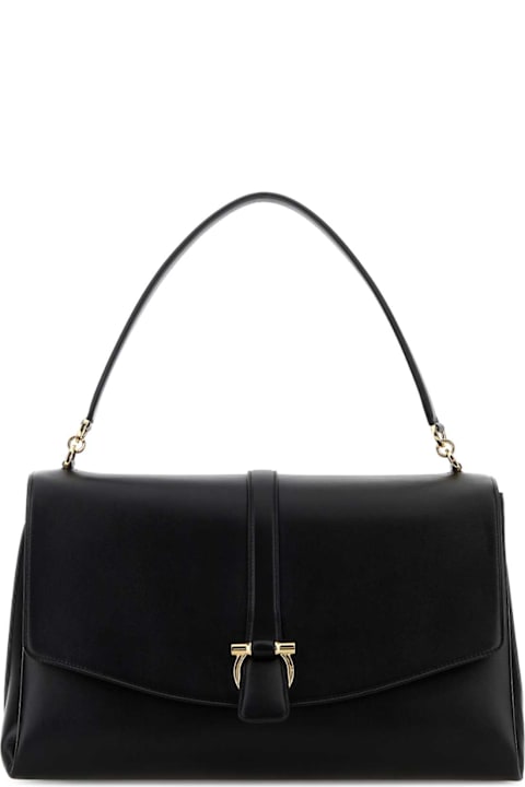 Homeware Ferragamo Black Leather Shoulder Bag