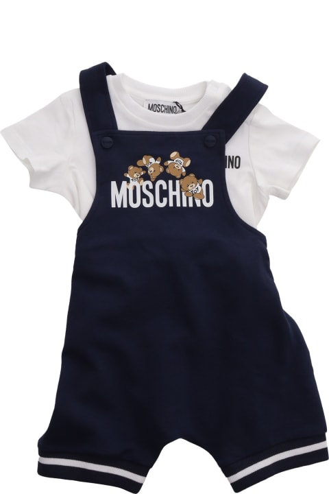 Moschino Shirts for Baby Boys Moschino Moschino Dungarees + T-shirt
