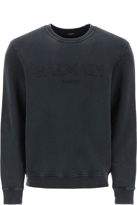 Balmain Fleeces & Tracksuits for Men Balmain Vintage Logo Embroidered Sweatshirt