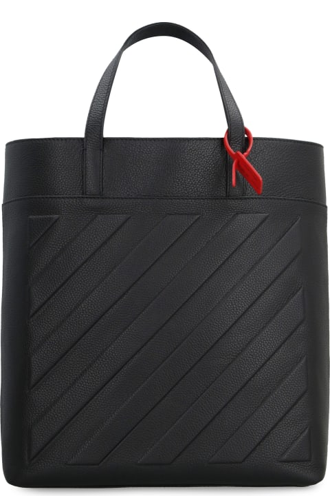 Off-White Men Off-White Binder Leather Tote