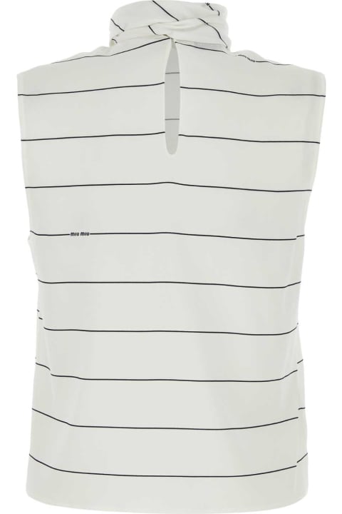 Fleeces & Tracksuits for Women Miu Miu Embroidered Crepe Top