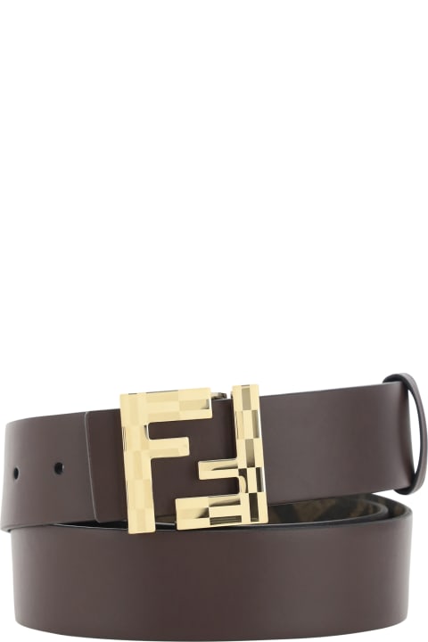 Fendi Belts for Men Fendi 'squared Ff' Reversible Belt