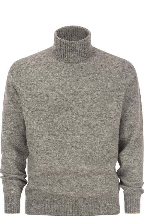 Brunello Cucinelli Clothing for Men Brunello Cucinelli Turtleneck Sweater In Alpaca, Cotton And Wool
