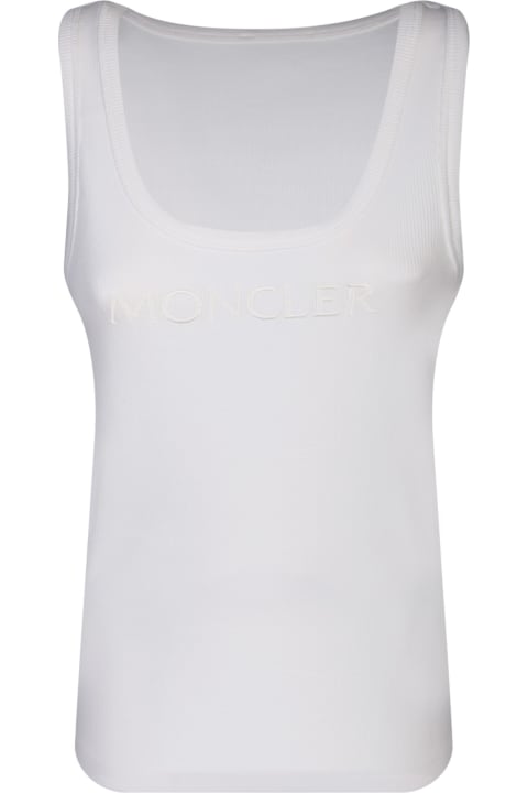 Moncler Topwear for Women Moncler Ribbed Tank Top With Embroidered Logo