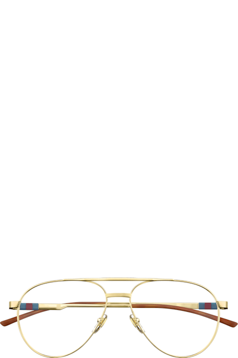 Gucci Eyewear Eyewear for Men Gucci Eyewear Gucci Gg1679o Linea Web 002 Gold Glasses