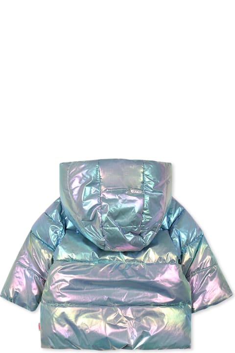 Billieblush معاطف وجواكت لـ رُضع أولاد Billieblush Multicolour Down Jacket For Baby Girl With Pom Poms