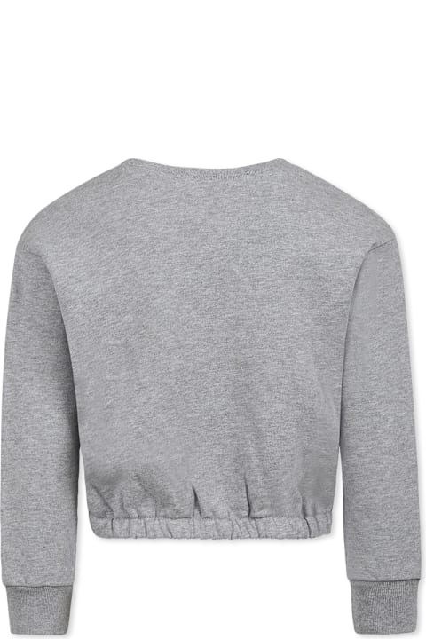 Homeware Marni Grey Crop Sweatshirt For Girl With Logo