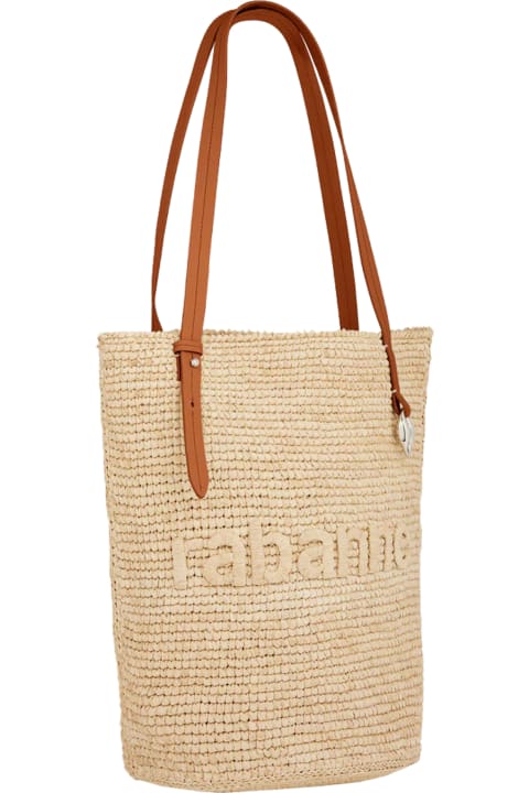 ウィメンズ Paco Rabanneのトートバッグ Paco Rabanne Logo Embroidered Woven Bucket Bag