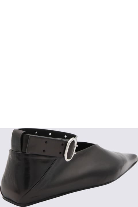Jil Sander Flat Shoes for Women Jil Sander Black Leather Flats