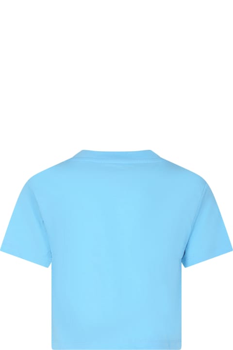 Nike T-Shirts & Polo Shirts for Girls Nike Light Blue T-shirt For Girl With Swoosh