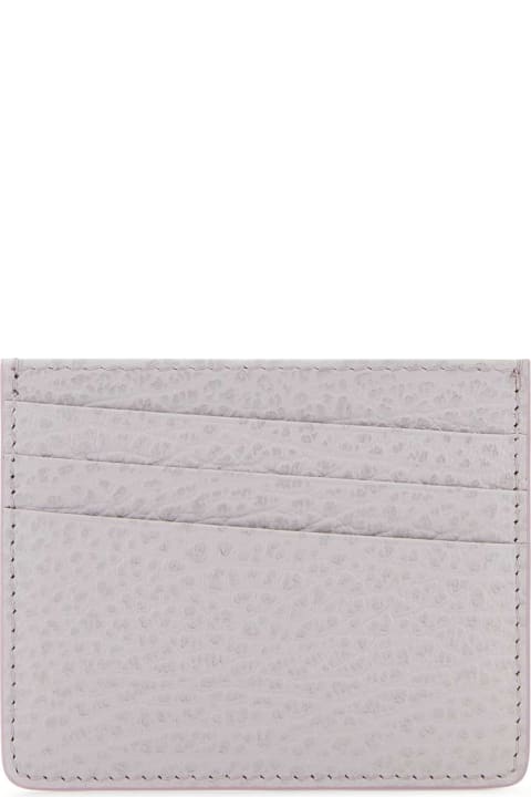Wallets for Women Maison Margiela Lilac Leather Four Stitches Cardholder