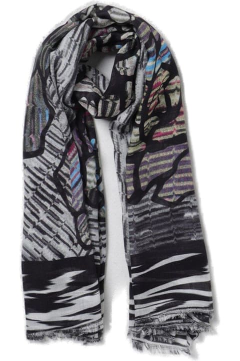 Scarves & Wraps for Women Missoni Floral Printed Frayed Edge Scarf Missoni
