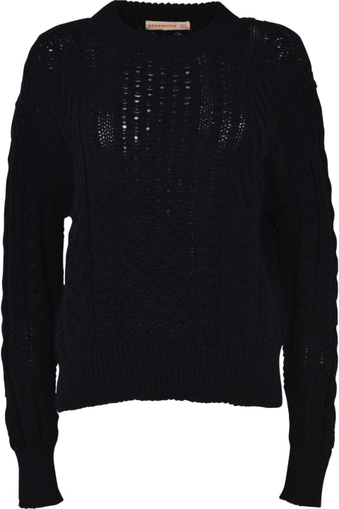 Plain Woven Ribbed Sweater