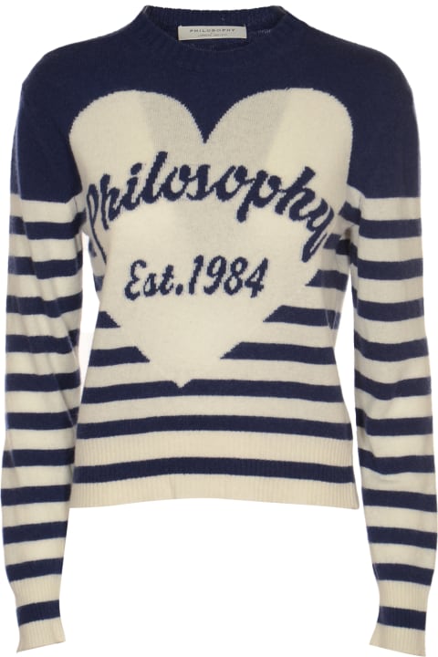 Fashion for Women Philosophy di Lorenzo Serafini Logo Embroidered Stripe Sweater