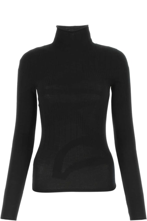 Dion Lee Sweaters for Women Dion Lee Black Stretch Wool Blend Top